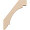 Ekena Millwork 3-inch W x 14-inch D x 18-inch H Aspen Rough Cedar Woodgrain TimberThane Knee Brace, Primed BRCUR03X14X18ASPRCPR - alternate 5